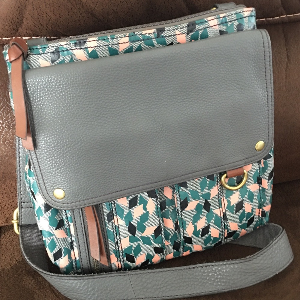 Fossil Multi Color Morgan Traveler Crossbody Bag